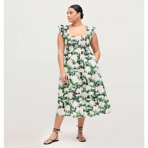 Hill House The Ellie Nap Dress Night Bloom Cotton size xl